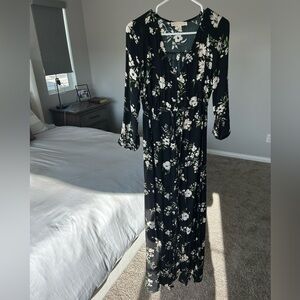 Floral Black Maxi Dress
